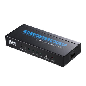 J-Tech Digital de Alta Velocidad 1080P 3DHDMI Switcher 5x1 con 5 señales HDMI inalámbricos remotos IR A 1 HDMI señales fuera